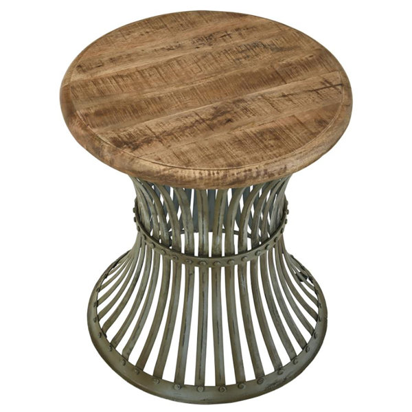 Rosalind Wheeler Bresha Gaganpreet 23.75'' tall Solid Wood Pedestal End